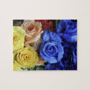 Assorted fresh rose bouquets puzzle