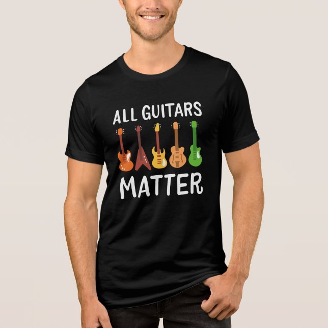 Assorted Gitarren Matter Musician Gag Tri-Blend Shirt (Vorderseite)