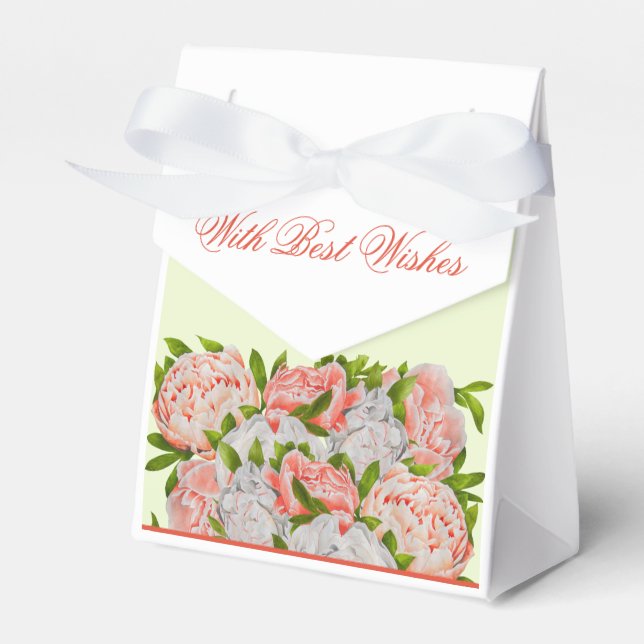 Assorted Peonies on a Favor Box Geschenkschachtel (Vorderseite)