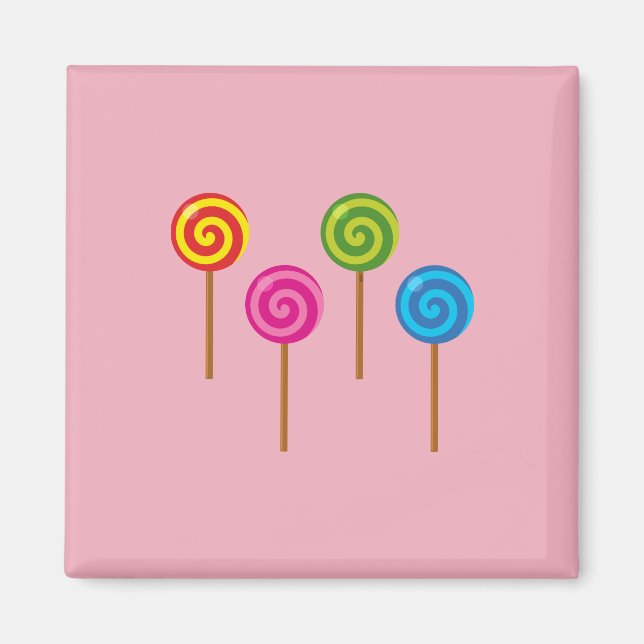 Assorted Spiral Colorful Lollipops Magnet (Vorne)