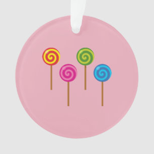 Assorted Spiral Colorful Lollipops Ornament