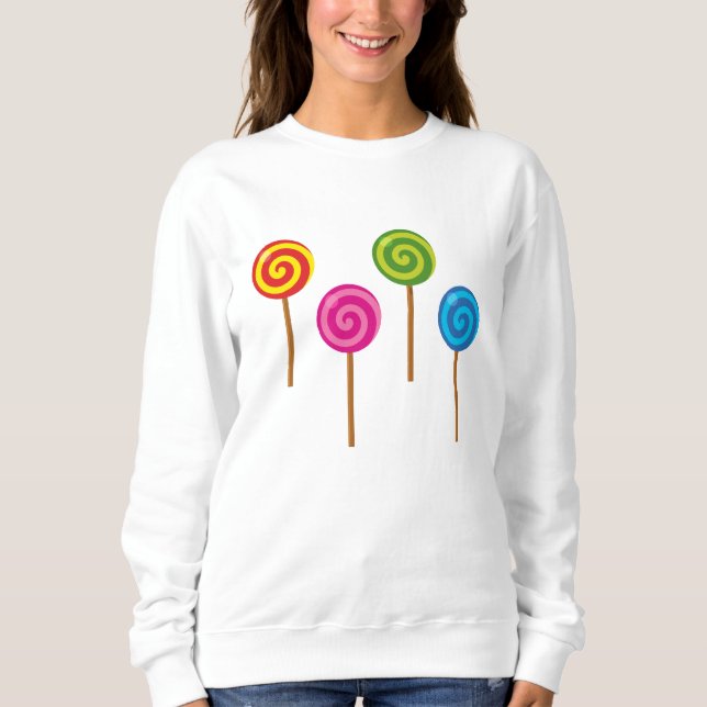 Assorted Spiral Colorful Lollipops Sweatshirt (Vorderseite)