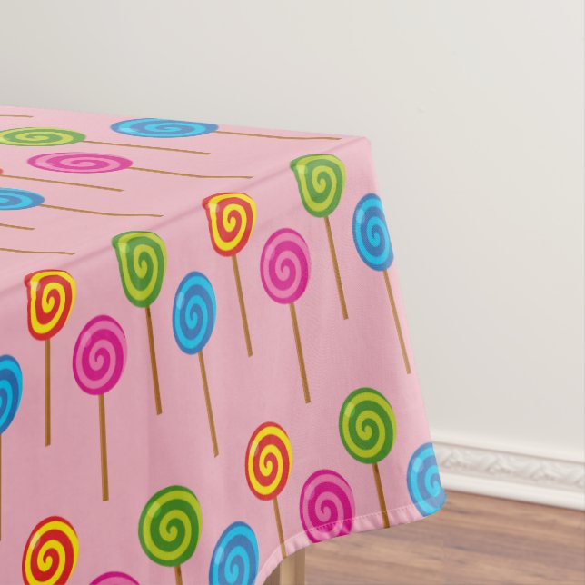 Assorted Spiral Colorful Lollipops Tischdecke (Beispiel)