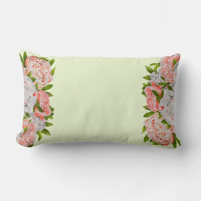 Assortierte Peonies auf einem Lumbalkissen Lendenkissen (Vorderseite)