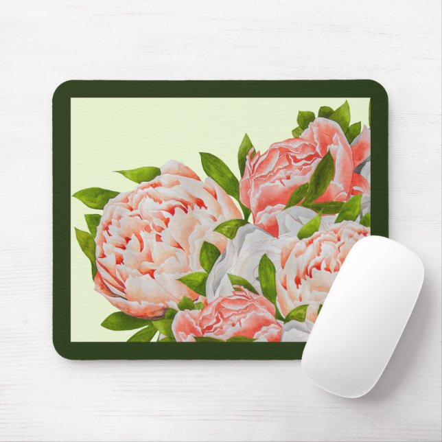 Assortierte Peonies auf einem Mauspad (Mit Mouse)