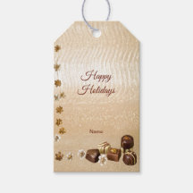 Assortierte Pralinen mit Blumen Geschenkanhänger