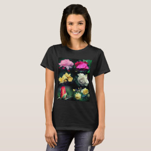 Assortierte Rose-Blume Nah T-Shirt