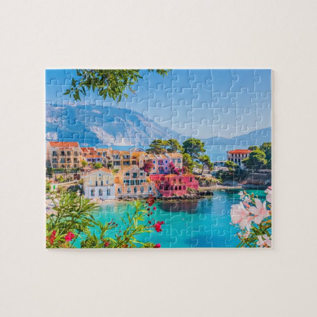 Assos, Kefalonia, Griechenland Puzzle (Horizontal)