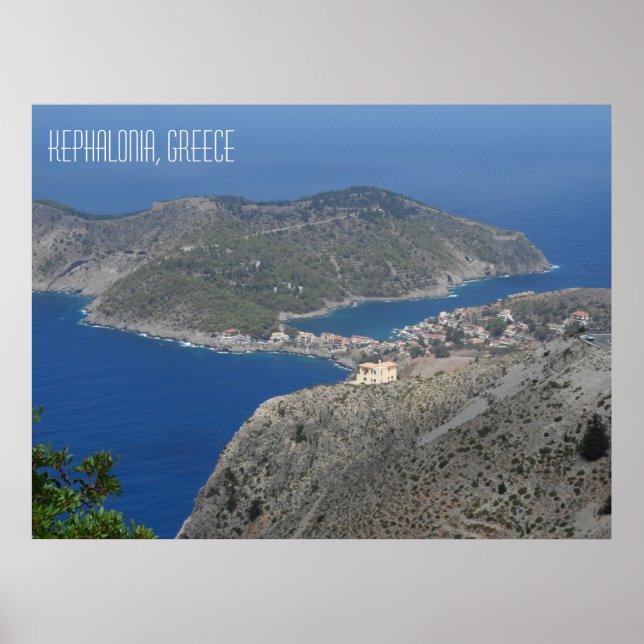 Assos Village Kefalonia griechische Insel Griechen Poster (Vorne)