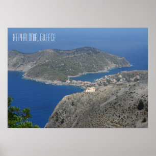 Assos Village Kefalonia griechische Insel Griechen Poster