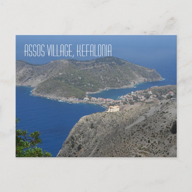 Assos Village Kefalonia griechische Insel Griechen Postkarte (Vorderseite)