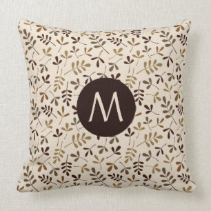 Asstd verlässt Gld Brwns Crm Rpt Ptn Kissen