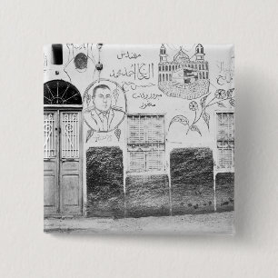 Assuan Ägypten, dekoriertes Haus Button