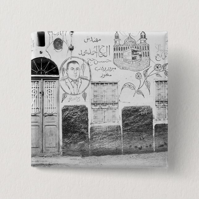 Assuan Ägypten, dekoriertes Haus Button (Vorderseite)