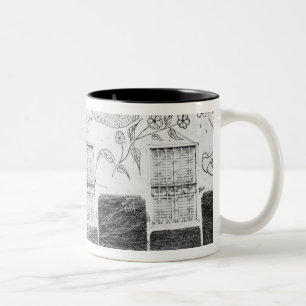Assuan Ägypten, dekoriertes Haus Zweifarbige Tasse
