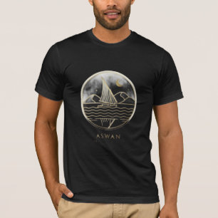 Assuan-Segelschiff Minimalistische Linienkunst - G T-Shirt