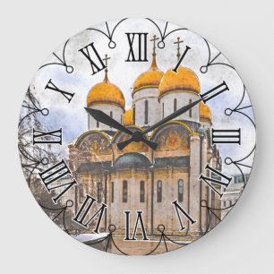 Assumption Cathedral. Moscow Kremlin. Russia. Große Wanduhr