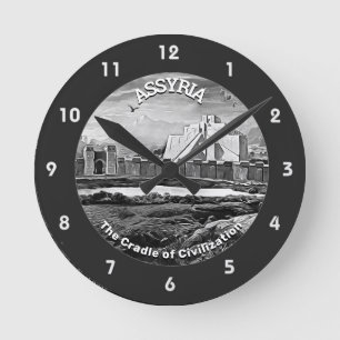 ASSYRIA Acrylwand Runde Wanduhr