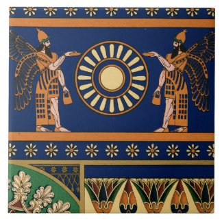 Assyrian Deity Called an Apkallu or Winged Genius Fliese