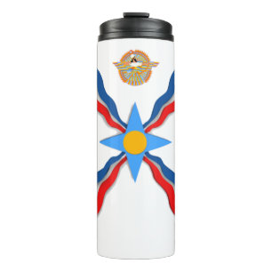 Assyrian Flag Thermal Tumbler Thermosbecher