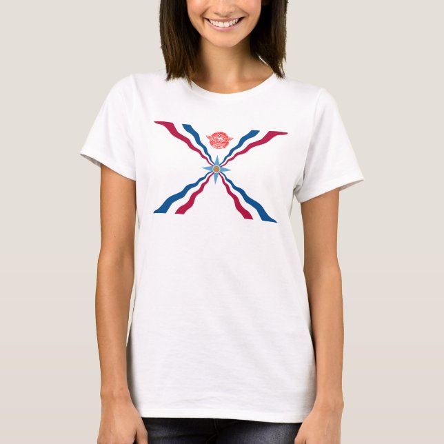 Assyrian Flagge T-Shirt (Vorderseite)