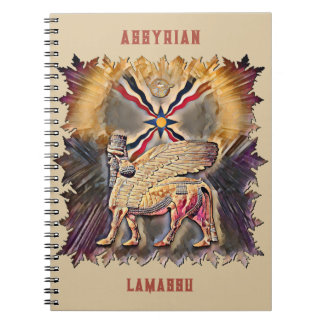 Assyrian Lamassu Spiral Foto Notebook Notizblock