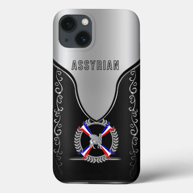 Assyrian Lamassu und das Flag-iPhone Case-Mate iPhone Hülle (Rückseite)