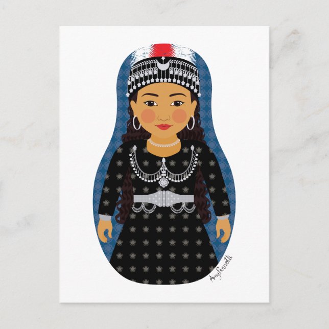 Assyrian Matryoshka Postcard Postkarte (Vorderseite)