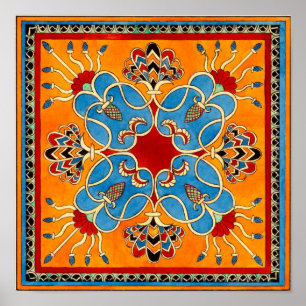 Assyrian Ornament Print by E. A. Nedwill Poster