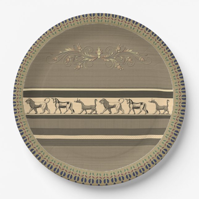 Assyrian Paper Plate Pappteller (Vorderseite)