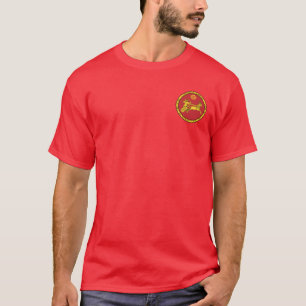 Assyrian Reich-Rot u. Goldrundes Siegel-Shirt T-Shirt