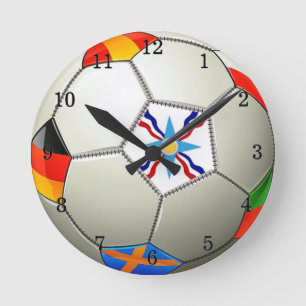 Assyrian Soccer Acrylic Wall Clock Runde Wanduhr