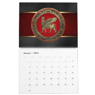 Assyrian Winged Bull - Gold Lamassu Kalender