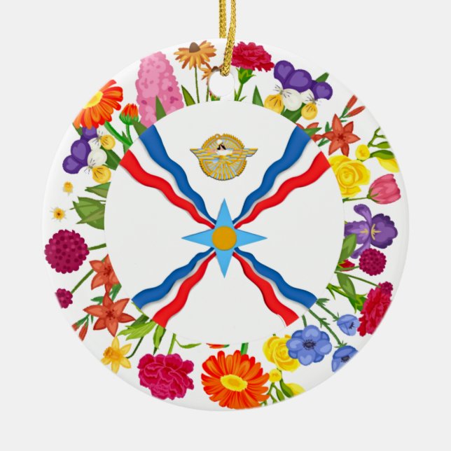 Assyrianische Keramik Circle Ornament (Vorne)