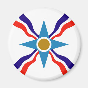 Assyrische Flagge - Ata d'Ator Kühlschrank Magnet