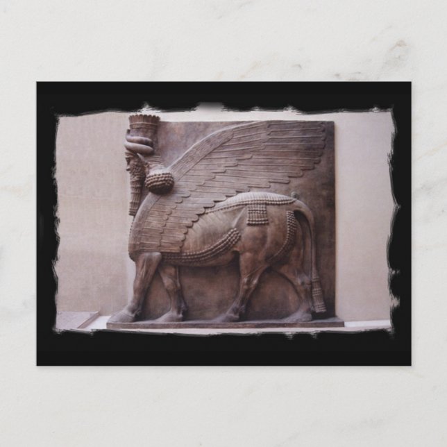 assyrische Flügelbulle Postkarte (Vorderseite)