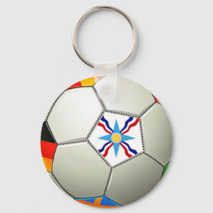 Assyrische Fußballknopf-Schlüsselanhänger Schlüsselanhänger