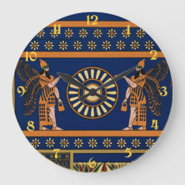 Assyrische Gottheit, Apkallu oder geflügeltes Geni Große Wanduhr