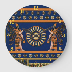 Assyrische Gottheit, Apkallu oder geflügeltes Geni Große Wanduhr
