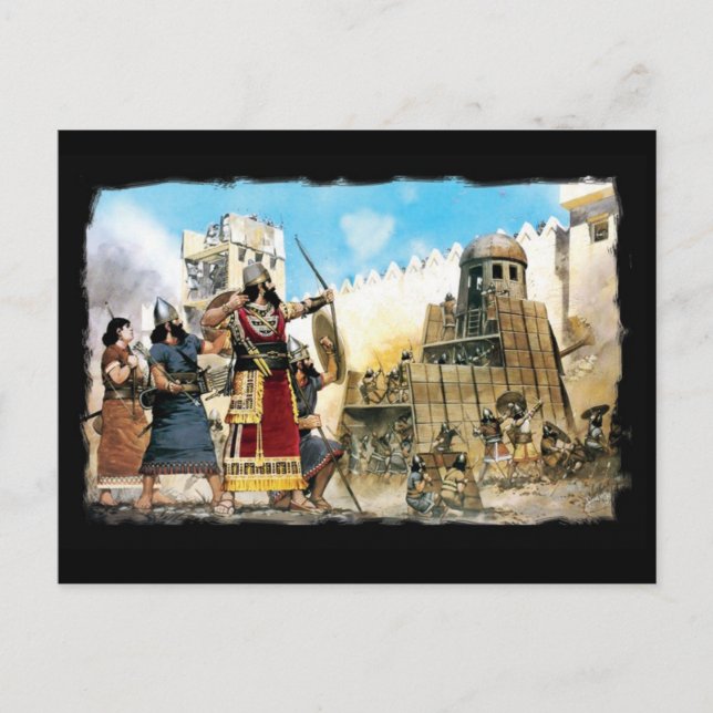 assyrische Königskarte Postkarte (Vorderseite)
