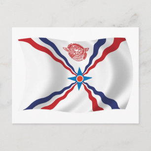Assyrische Nationalflagge Postkarte