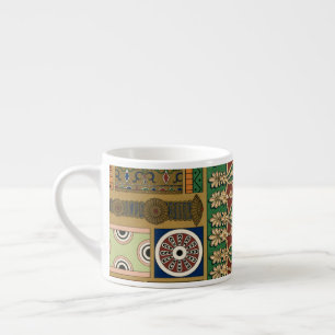 Assyrische Retro-Farbmuster Espressotasse