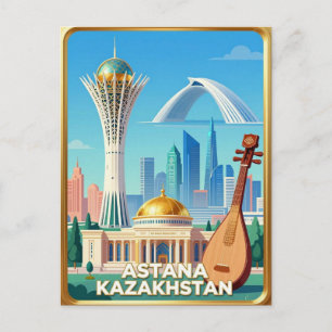 Astana Bayterek Turm Reise Postkarte
