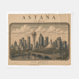 Astana | Vintage Travel City Design Fleecedecke