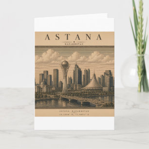 Astana Vintage Travel City Design Karte