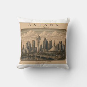 Astana Vintage Travel City Design Kissen