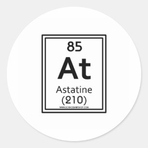 Astatin 85 runder aufkleber