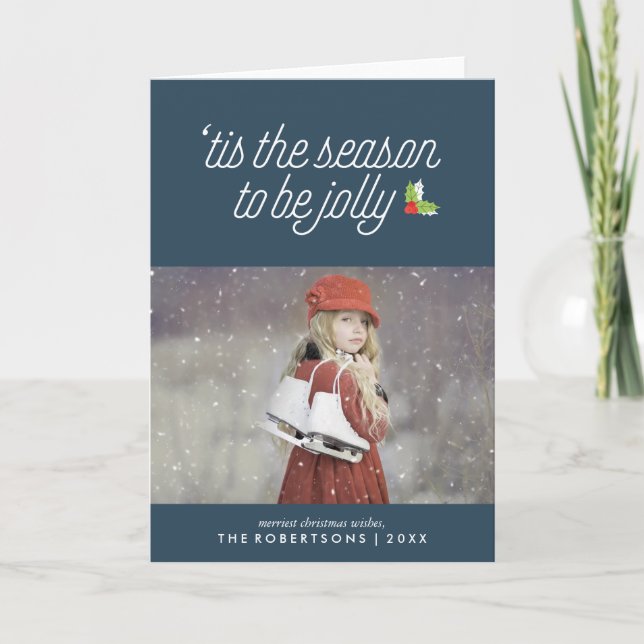 Äste des Stechpalmen-festlichen Weihnachten (Vorderseite)