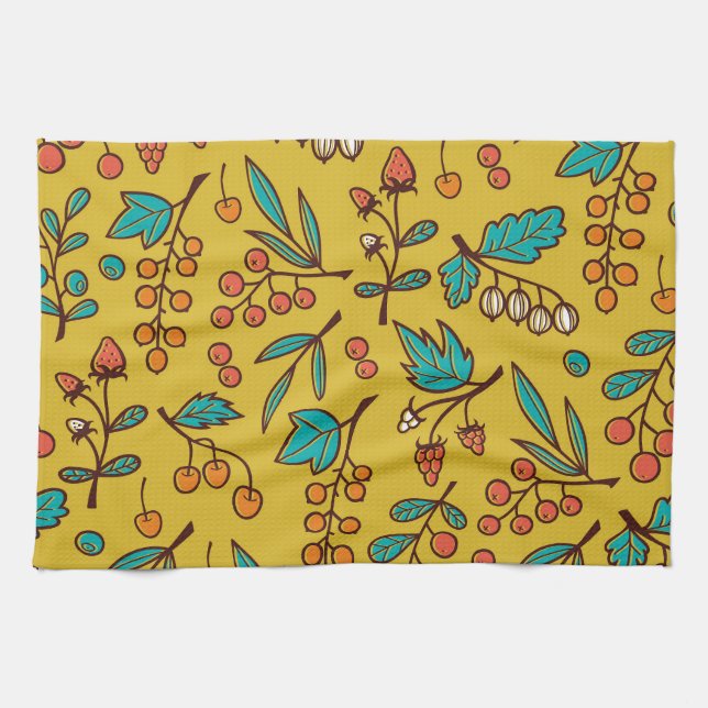 Äste, nahtlose Natur. Geschirrtuch (Horizontal)