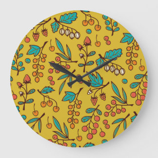 Äste, nahtlose Natur. Große Wanduhr